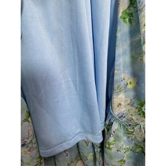 Astr The Label Floral Shirred Sundress in Blue Green‎ Floral sz M - Picture 9 of 10